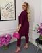 Костюм: подовжена кофта+штани марсала 3XL-4XL 13100 фото 4