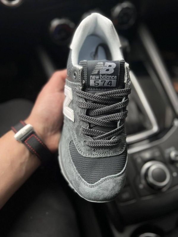 Кросівки Жіночі New Balance 574 Gray & White 21616 фото