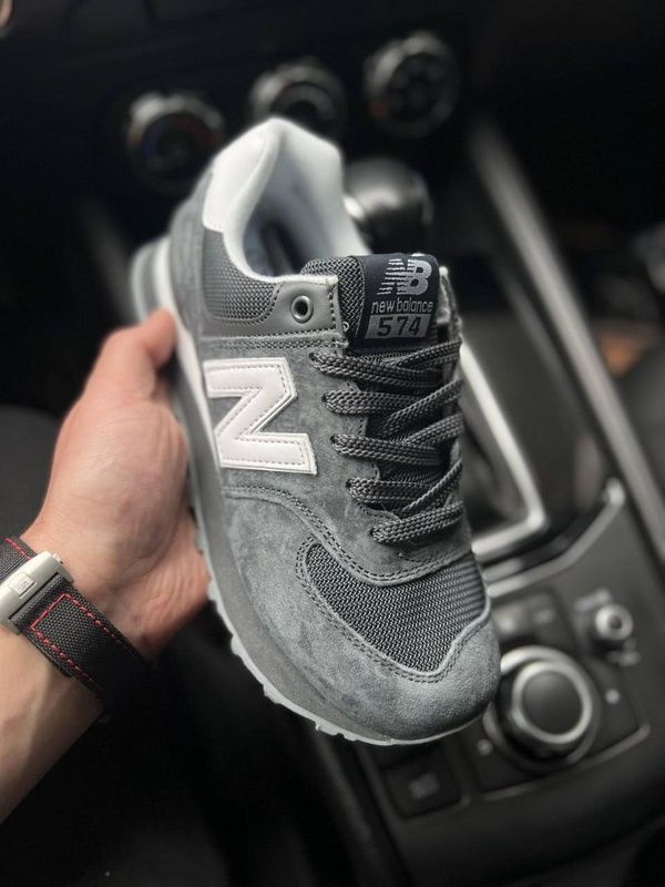 Кросівки Жіночі New Balance 574 Gray & White 21616 фото