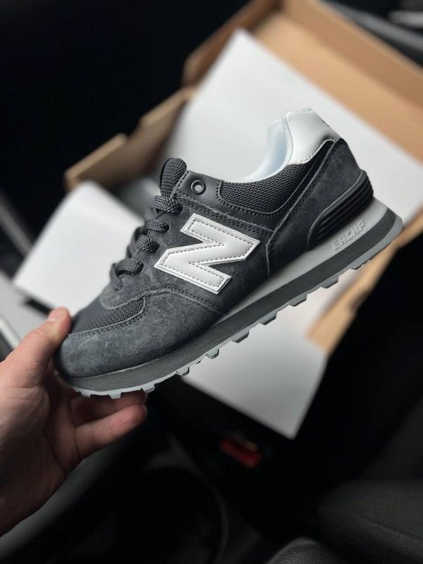 Кросівки Жіночі New Balance 574 Gray & White 21616 фото