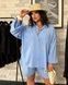 Костюм: сорочка+шорти блакитний 2XL-3XL 13078 фото 4